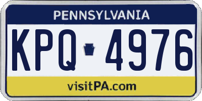 PA license plate KPQ4976