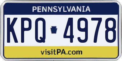 PA license plate KPQ4978