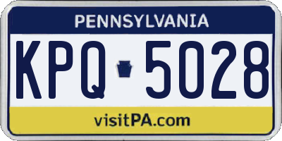 PA license plate KPQ5028