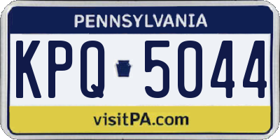 PA license plate KPQ5044