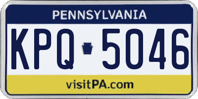 PA license plate KPQ5046