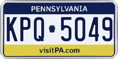 PA license plate KPQ5049