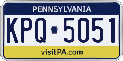 PA license plate KPQ5051