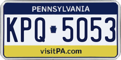 PA license plate KPQ5053