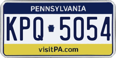 PA license plate KPQ5054