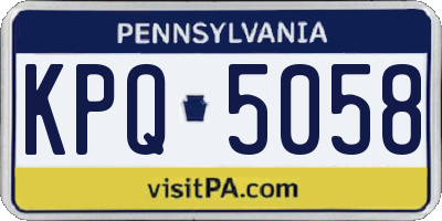 PA license plate KPQ5058