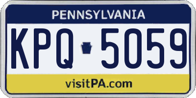 PA license plate KPQ5059