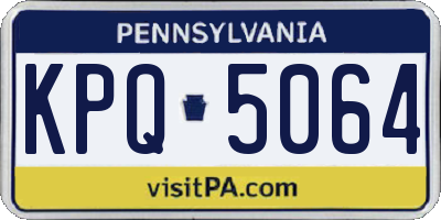 PA license plate KPQ5064