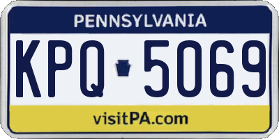 PA license plate KPQ5069