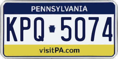 PA license plate KPQ5074