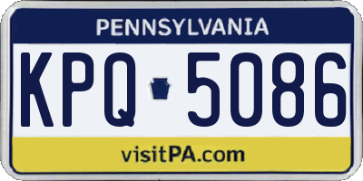 PA license plate KPQ5086