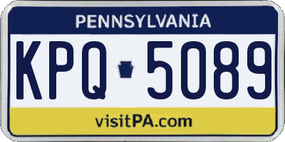 PA license plate KPQ5089