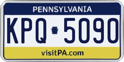 PA license plate KPQ5090