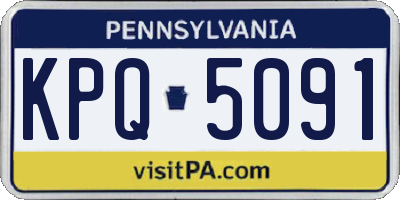 PA license plate KPQ5091
