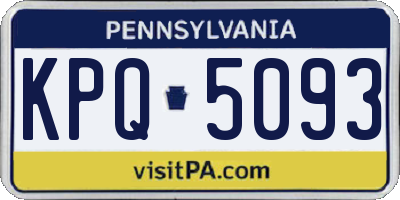 PA license plate KPQ5093