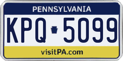 PA license plate KPQ5099