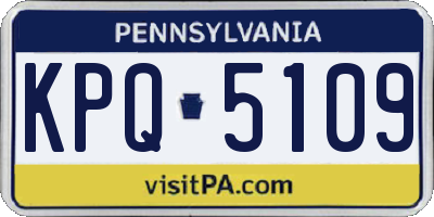 PA license plate KPQ5109