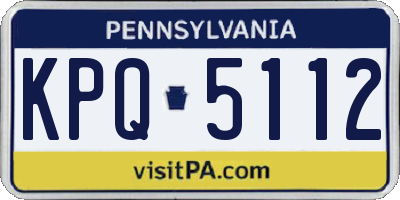 PA license plate KPQ5112