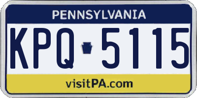 PA license plate KPQ5115