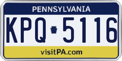 PA license plate KPQ5116