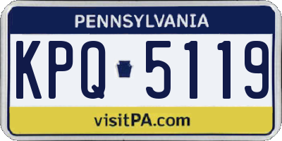 PA license plate KPQ5119