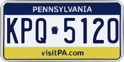 PA license plate KPQ5120
