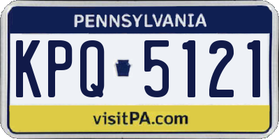 PA license plate KPQ5121
