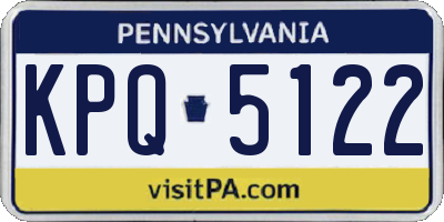 PA license plate KPQ5122