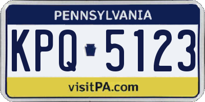 PA license plate KPQ5123