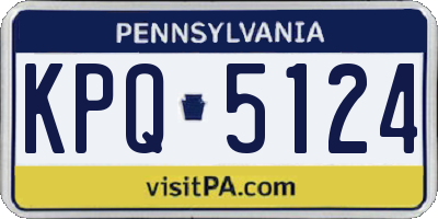 PA license plate KPQ5124