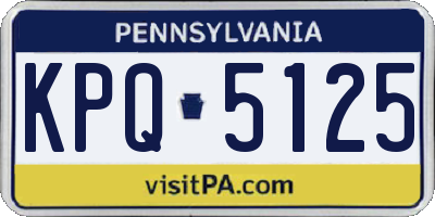 PA license plate KPQ5125
