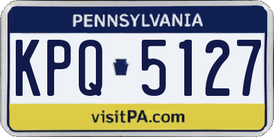 PA license plate KPQ5127