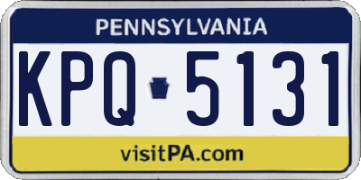 PA license plate KPQ5131
