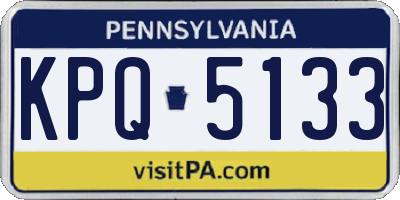 PA license plate KPQ5133