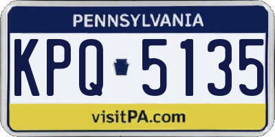 PA license plate KPQ5135