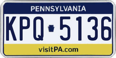PA license plate KPQ5136