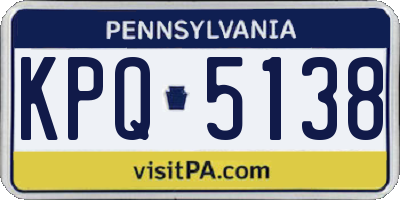 PA license plate KPQ5138