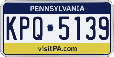 PA license plate KPQ5139