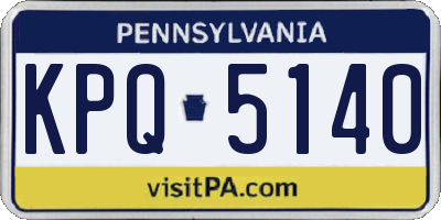 PA license plate KPQ5140