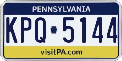 PA license plate KPQ5144