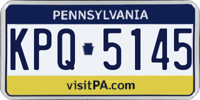 PA license plate KPQ5145