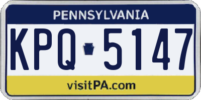 PA license plate KPQ5147