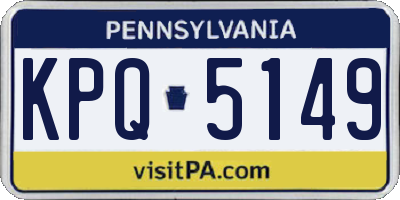 PA license plate KPQ5149