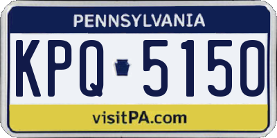 PA license plate KPQ5150