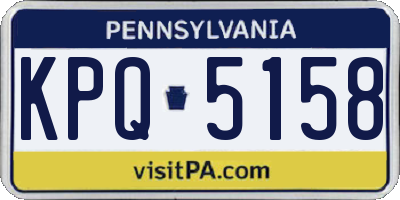 PA license plate KPQ5158