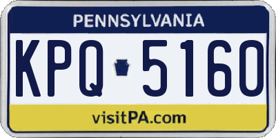 PA license plate KPQ5160