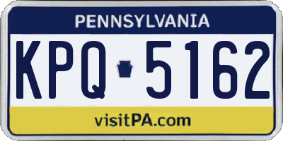 PA license plate KPQ5162