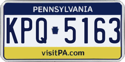 PA license plate KPQ5163