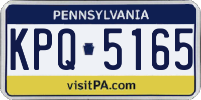 PA license plate KPQ5165