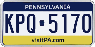 PA license plate KPQ5170